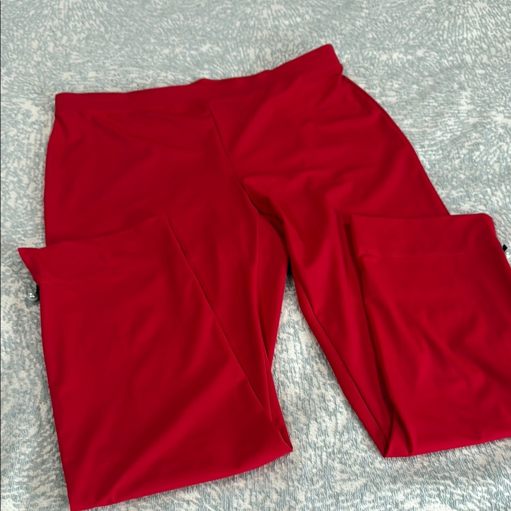 Vibrant Red Dress Pants. XL Elastic waist. Size XL